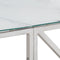 vidaXL - Wandtafel - roestvrijstaal - en - gehard - glas - zilverkleurig