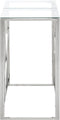 vidaXL - Wandtafel - roestvrijstaal - en - gehard - glas - zilverkleurig