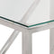vidaXL - Wandtafel - roestvrijstaal - en - gehard - glas - zilverkleurig