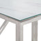 vidaXL - Wandtafel - roestvrijstaal - en - gehard - glas - zilverkleurig