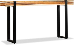 vidaXL - Wandtafel - verstelbaar - massief - gerecycled - hout
