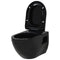 vidaXL - Wandtoilet - keramiek - zwart
