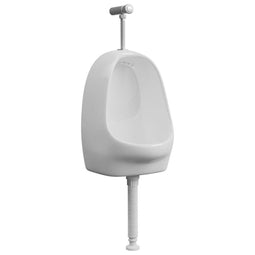 vidaXL - Wandurinoir - met - spoelklep - keramiek - wit