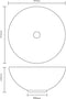 vidaXL - Wasbak - 36x15 - cm - rond - keramiek - wit