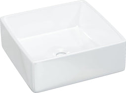 vidaXL - Wasbak - 37x37x13 - cm - vierkant - keramiek - wit
