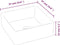 vidaXL - Wasbak - 37x37x13 - cm - vierkant - keramiek - wit
