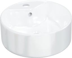 vidaXL - Wasbak - 40x14,5 - cm - rond - keramiek - wit