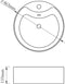 vidaXL - Wasbak - 40x14,5 - cm - rond - keramiek - wit