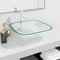 vidaXL - Wasbak - 42x42x14 - cm - glas - goudkleurig