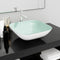 vidaXL - Wasbak - 42x42x14 - cm - glas - goudkleurig