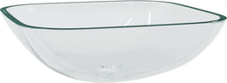 vidaXL - Wasbak - 42x42x14 - cm - glas - transparant