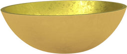 vidaXL - Wasbak - 50x37x14 - cm - glas - goudkleurig