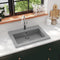 vidaXL - Wasbak - 600x450x120 - mm - graniet - grijs