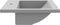 vidaXL - Wasbak - 600x450x120 - mm - graniet - grijs