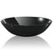 vidaXL - Wasbak - gehard - glas - 42 - cm - zwart
