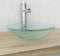vidaXL - Wasbak - gehard - glas - 42 - cm - zwart