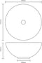 vidaXL - Wasbak, - keramiek, - rond, - zwart - 325 - mm
