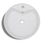 vidaXL - Wasbak - met - overloop, - keramiek, - rond, - wit