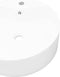 vidaXL - Wasbak - met - overloop, - keramiek, - rond, - wit