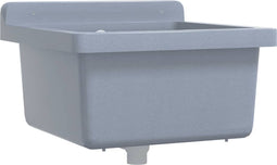 vidaXL - Wasbak - wandgemonteerd - 40x40x24 - cm - hars - grijs