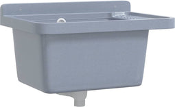 vidaXL - Wasbak - wandgemonteerd - 50x35x24 - cm - hars - grijs