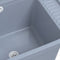 vidaXL - Wasbak - wandgemonteerd - 50x35x24 - cm - hars - grijs