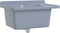 vidaXL - Wasbak - wandgemonteerd - 60x40x28 - cm - hars - grijs
