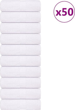 vidaXL - Washandjes - 50 - st - 15x21 - cm - 360 - g/m² - 100% - katoen - wit