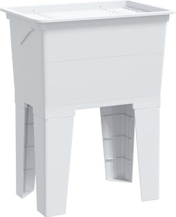 vidaXL - Waskuip - 59x41x75 - cm - hars - wit