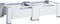 vidaXL - Wasmachine- - en - drogerverhoger - dubbel - met - lades - wit