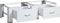 vidaXL - Wasmachine- - en - drogerverhoger - dubbel - met - lades - wit