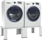vidaXL - Wasmachine- - en - drogerverhoger - dubbel - wit