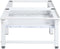 vidaXL - Wasmachine- - en - drogerverhoger - met - uittrekbare - schappen - wit