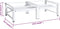 vidaXL - Wasmachine- - en - drogerverhoger - met - uittrekbare - schappen - wit