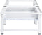 vidaXL - Wasmachine- - en - drogerverhoger - met - uittrekbare - schappen - wit