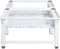 vidaXL - Wasmachine- - en - drogerverhoger - met - uittrekbare - schappen - wit