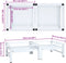 vidaXL - Wasmachine- - en - drogerverhoger - met - uittrekbare - schappen - wit