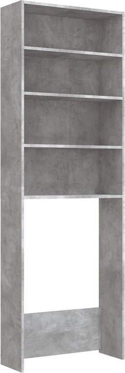 vidaXL - Wasmachinekast - 64x24x190 - cm - betongrijs