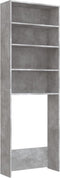 vidaXL - Wasmachinekast - 64x24x190 - cm - betongrijs