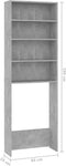 vidaXL - Wasmachinekast - 64x24x190 - cm - betongrijs