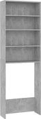 vidaXL - Wasmachinekast - 64x24x190 - cm - betongrijs