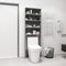 vidaXL - Wasmachinekast - 64x24x190 - cm - betongrijs