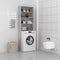 vidaXL - Wasmachinekast - 64x24x190 - cm - betongrijs