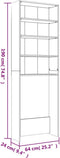 vidaXL - Wasmachinekast - 64x24x190 - cm - betongrijs