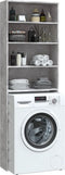 vidaXL - Wasmachinekast - 64x24x190 - cm - betongrijs