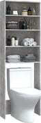 vidaXL - Wasmachinekast - 64x24x190 - cm - betongrijs