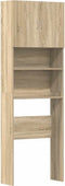 vidaXL - Wasmachinekast - 64x24x190 - cm - bewerkt - hout - en - sonoma - eikenkleurig