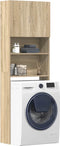vidaXL - Wasmachinekast - 64x24x190 - cm - bewerkt - hout - en - sonoma - eikenkleurig