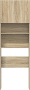 vidaXL - Wasmachinekast - 64x24x190 - cm - bewerkt - hout - en - sonoma - eikenkleurig