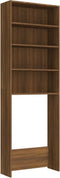 vidaXL - Wasmachinekast - 64x24x190 - cm - bruineikenkleurig